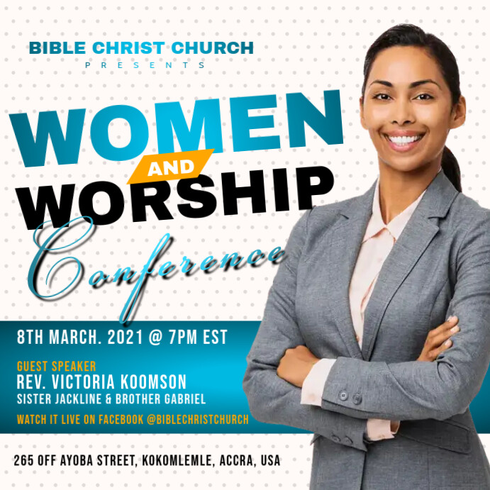 Women's Day Church Program Poster Template | PosterMyWall