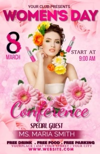 women's day conference Kalahating pahina na Wide template