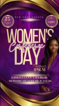 Women's Day Conference Digital Display (9:16) template