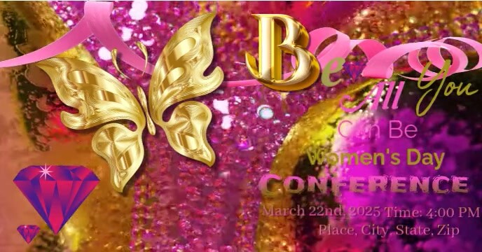 Women's Day Conference Flyer Facebook Event Cover template