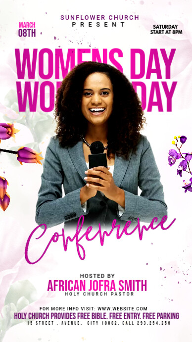 Women's day Conference Social media ad Instagram Story template