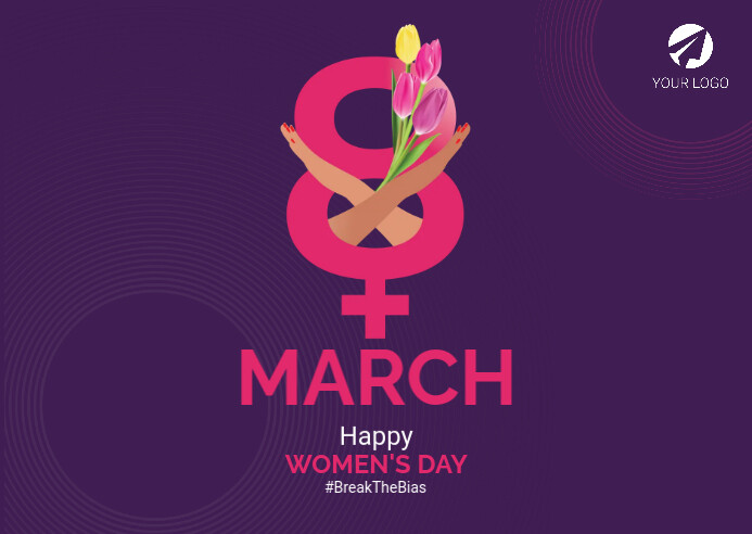 Women's Day Postcard template