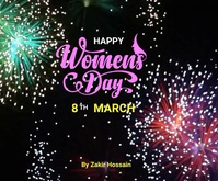 women's day Large Rectangle template