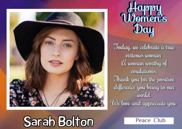 women's day Postcard template