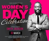 Women's day Large Rectangle template