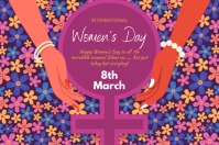 Women's day Etykieta template
