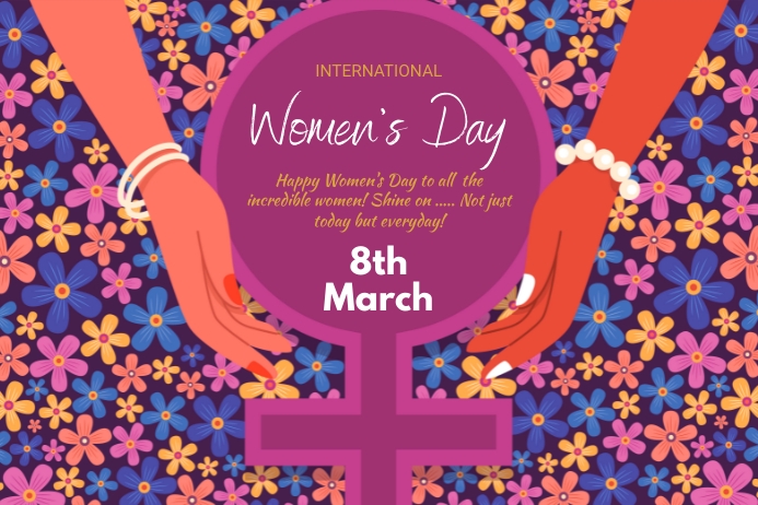 Women's day Label template