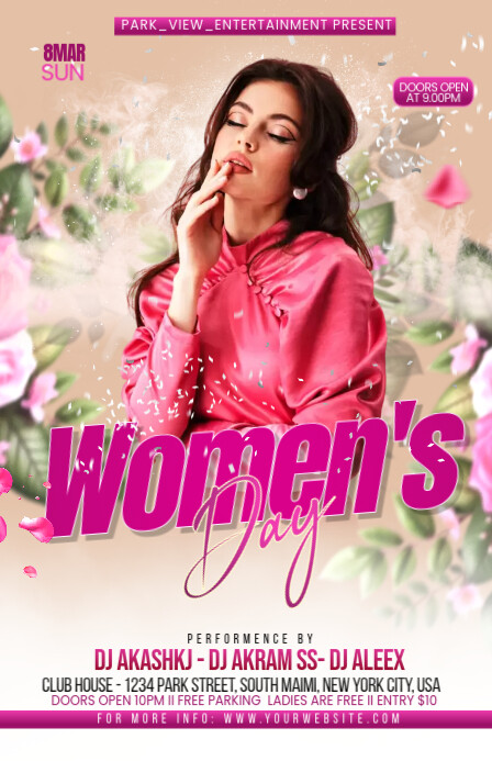 Women's Day Flyer Tabloid template