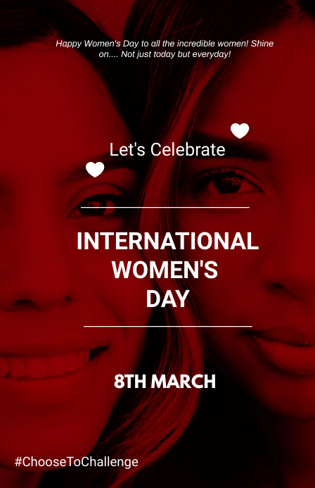 Women's day flyer Tabloid template