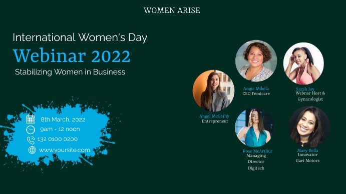 Women's Day Flyer Ekran reklamowy (16:9) template