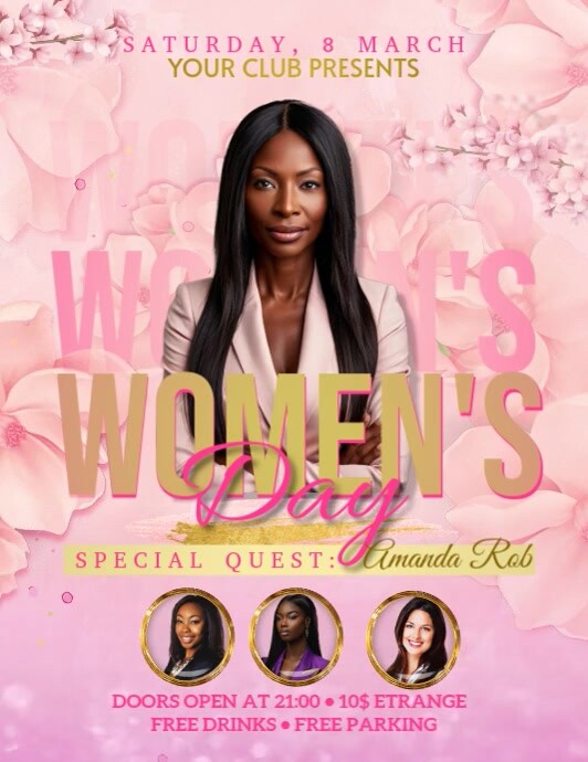 Women's Day Flyer Ulotka (US Letter) template