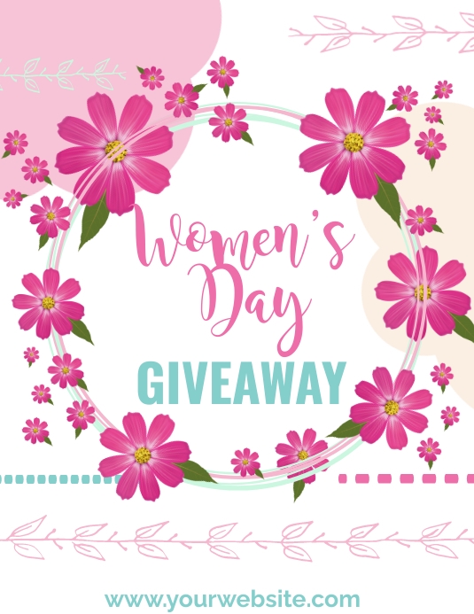 Women's day giveaway Flyer (US Letter) template