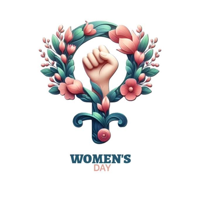 Women's day logo template