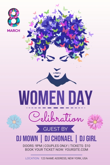 Women's Day party Banner template