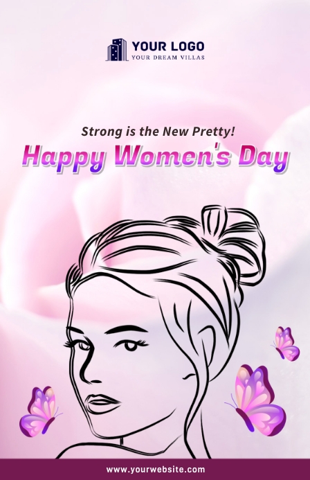 Women's Day Post Half Page Wide template