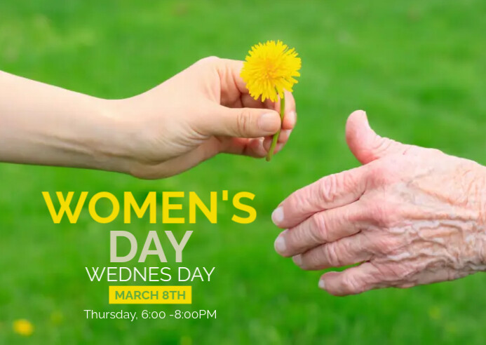 Women's Day Postcard Pocztówka template