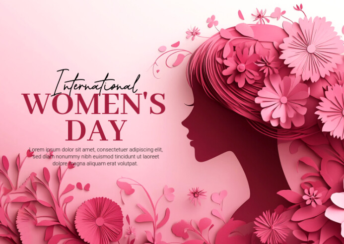Women's Day Poster Template Postcard