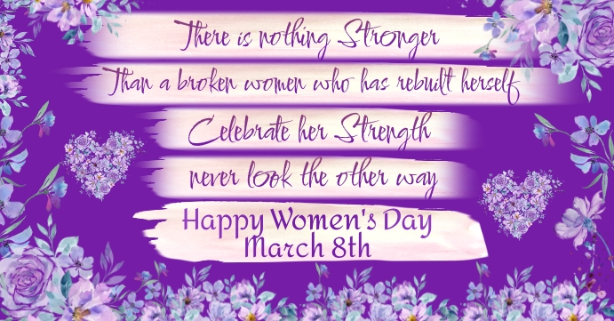 Women's Day Quote Okładka wydarzenia na Facebooku template