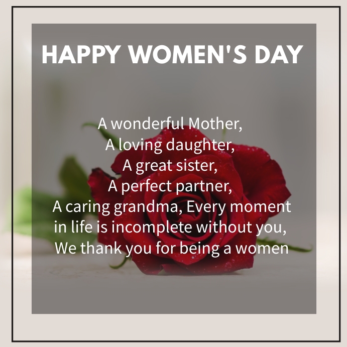 Women's day quote Template PosterMyWall