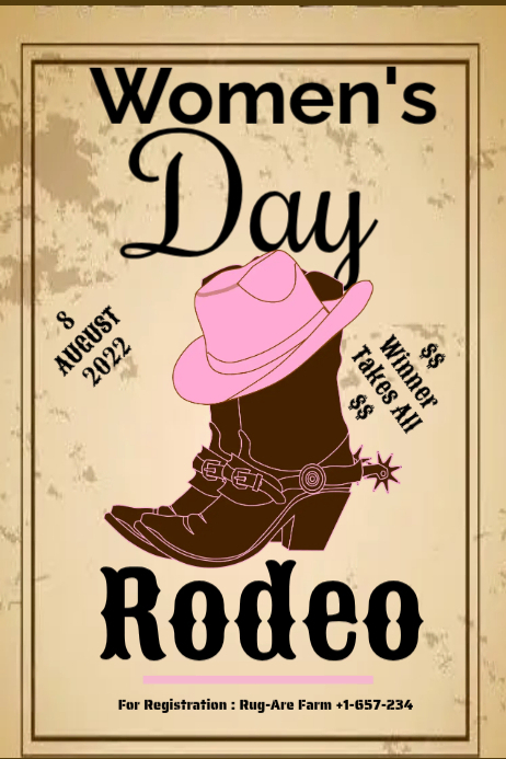Women's Day Rodeo Template | PosterMyWall