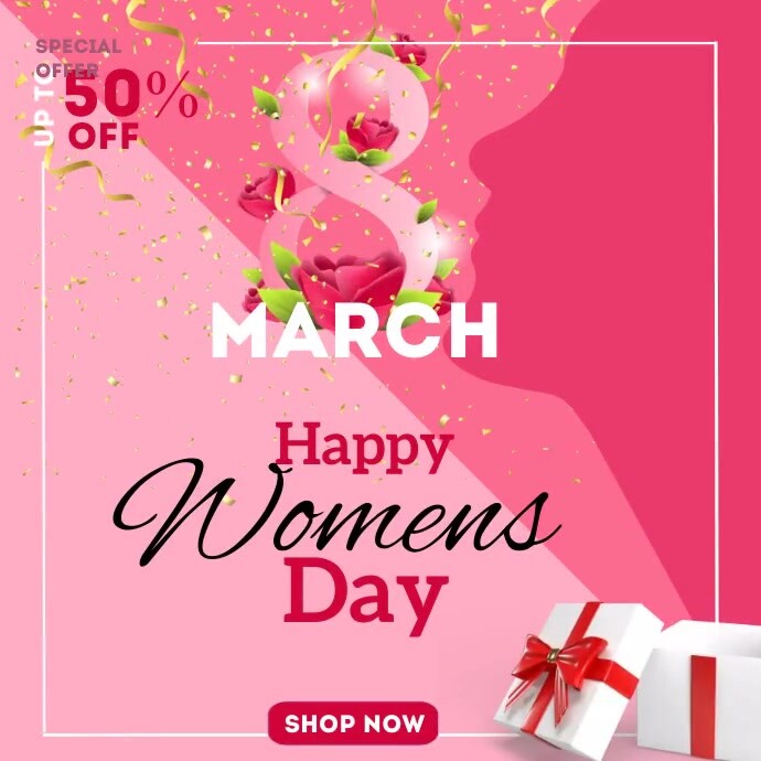 Women's Day Sale Square (1:1) template