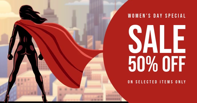 Women's day sale template Obraz udostępniany na Facebooku