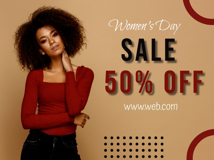 Women's Day Sale Template Znak podwórkowy