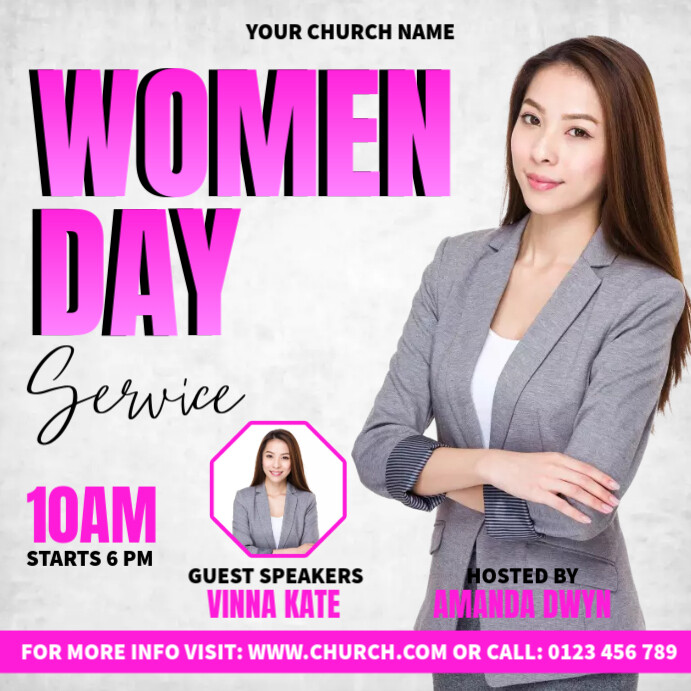 Women's Day Service Template | PosterMyWall