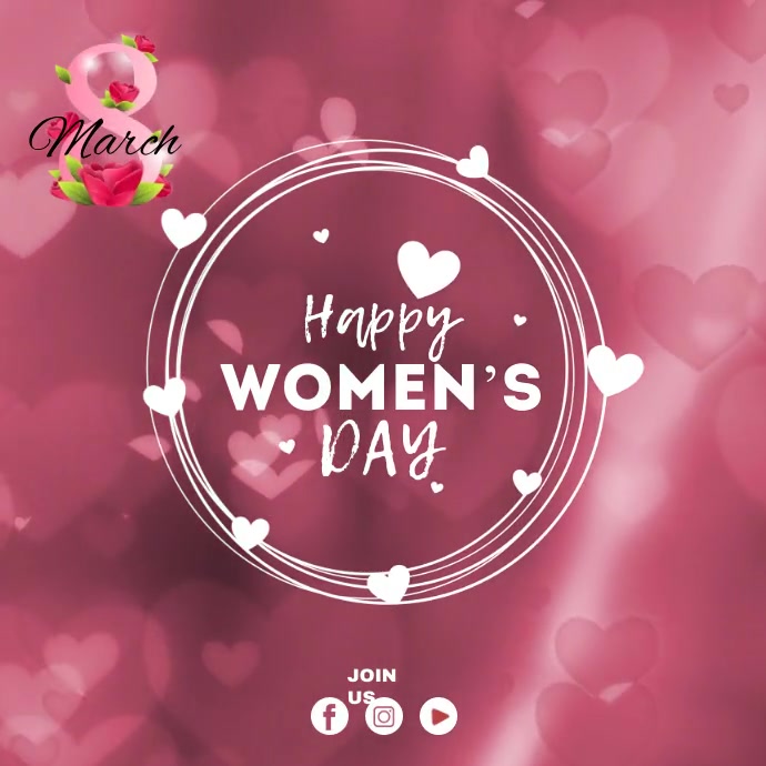 Women's Day social media wishes video Square (1:1) template