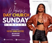 women's day sunday service Grand rectangle template
