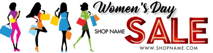 Women's Day Template Spanduk 2' × 8'