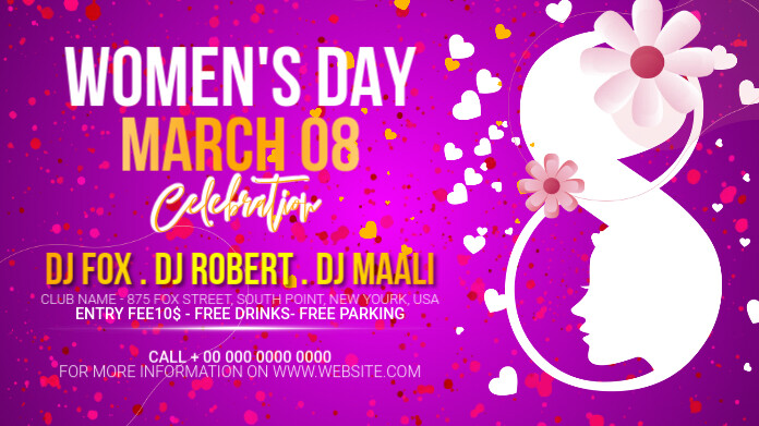 Women's Day Twitter Post template