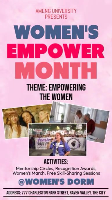 Women's Empower Month Event Instagram Story template