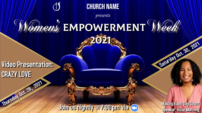 Women's Empowerment Week YouTube Thumbnail template