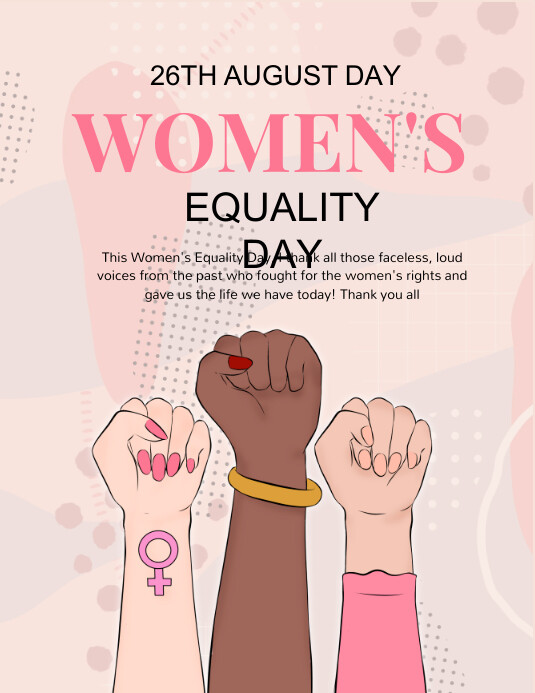 Women's equality day,event,women's day Template PosterMyWall