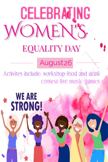 Women's equality day Template | PosterMyWall