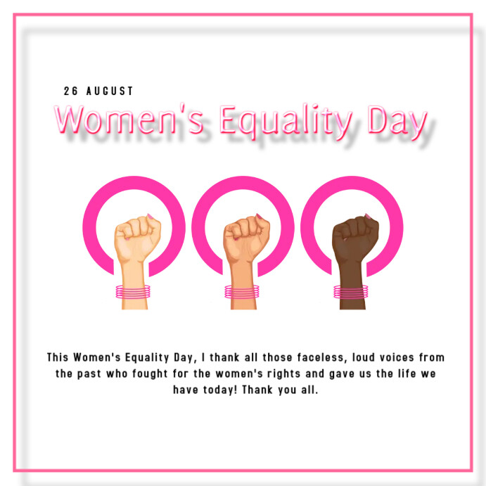Women's Equality Day Template | PosterMyWall