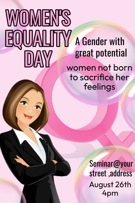 women's equality day event template | PosterMyWall