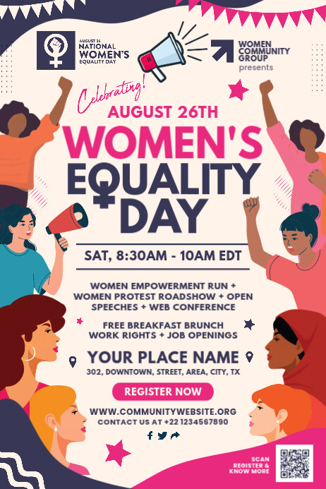Women's Equality Day Poster Template | PosterMyWall