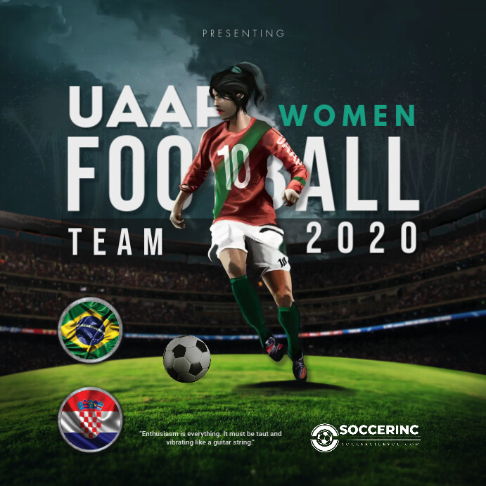 Women's Football League Game Ad Wpis na Instagrama template