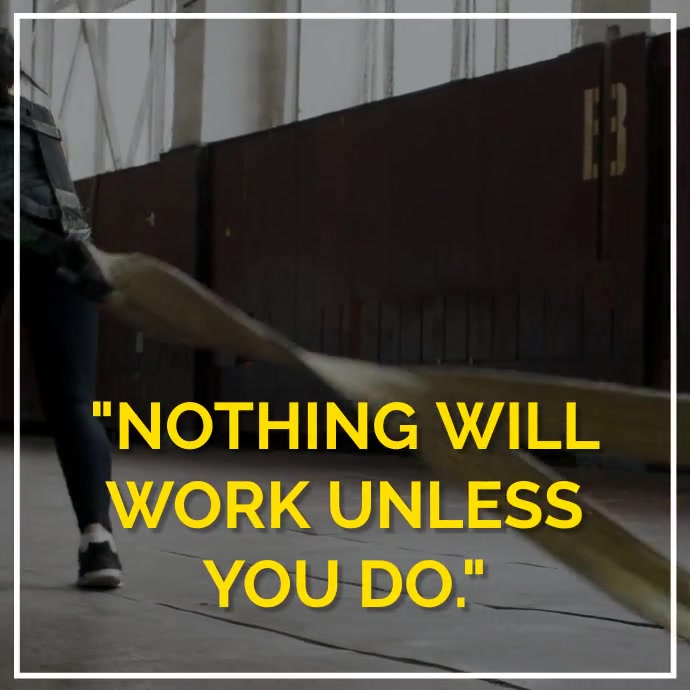 Women's Gym Motivational Video Quote (1) Square (1:1) template