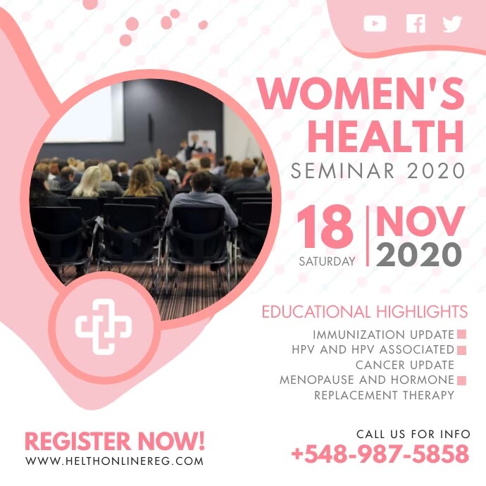 Women's Health Event Seminar Advert Kwadrat (1:1) template
