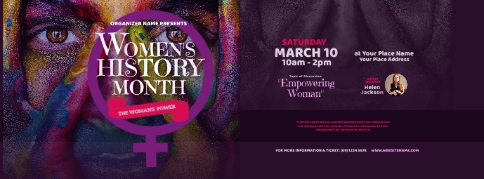 Women's History Month Facebook Cover Photo template