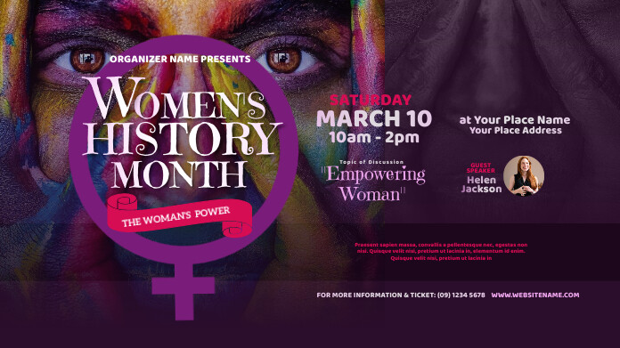 Women's History Month Twitter Post Wpis na Twittera template