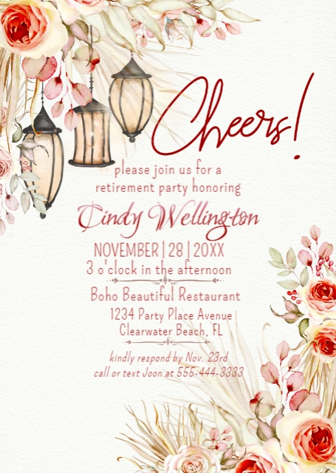 Women's Retirement Party Invitation Template | PosterMyWall