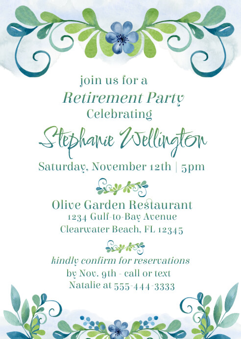 Women's Retirement Party Invitation Template | PosterMyWall