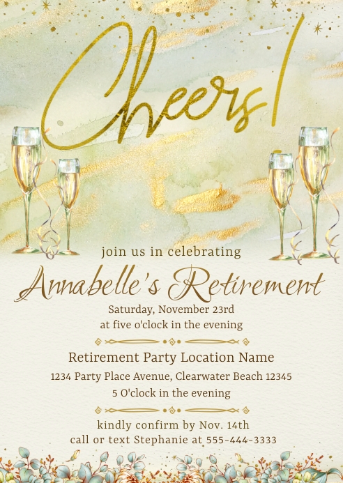 Copy of Women's Retirement Party Invitation | PosterMyWall