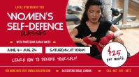 Women's Self Defence Classes Digital Display Image template