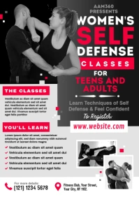 Women's Self Defense Flyer A4 template