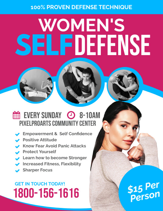 Women's Self Defense Flyer Template | PosterMyWall